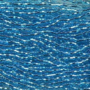 Czech Aqua S/L Seed Bead Half Hank 11/0 Size 67010