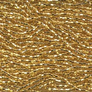 Czech Straw Gold Seed Bead Half Hank 11/0 Size 17020