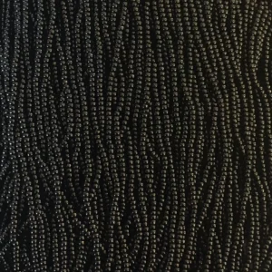 Czech Jett Black Matt Seed Bead Half Hank 11/0 Size 2398OM