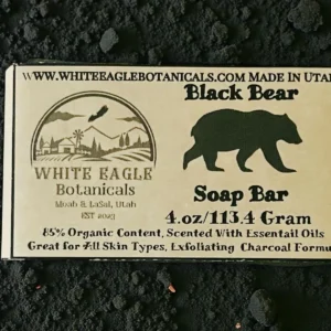 Black Bear Charcoal Formula-4.oz Organic Bar Soap