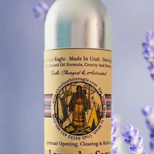 8 oz Lavender Sage Bottle Smudging Spray for clearing and blessing energy, relaxation, anti-bacterial eo formula