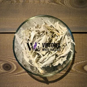 Smudging With White Sage Loose Leaf Herbs To Clear Negative Energy, Sacred Space Clearing