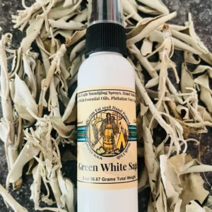 2.oz Green White Sage Travel Room Spray For Clearing Negative Energy