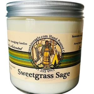 24 oz Smudging Soy Candle-Essential Oil Infused-Native Inspired Scents-Clears Negative Energy