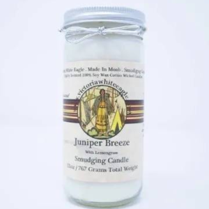Juniper Essential Oil Candles 13.oz Glass Pillar Jar, In a Variety Of Scents, For Smudging Negative Energy