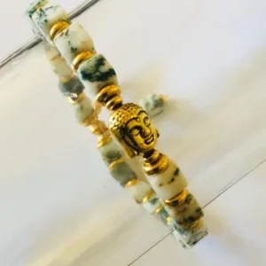 Tree Agate & Buddha Healing Stone Bracelets